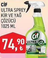 CİF ULTRA SPREY KİR VE YAĞ ÇÖZÜCÜ 1025 ML